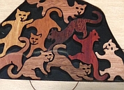 Holzpuzzle Katzen